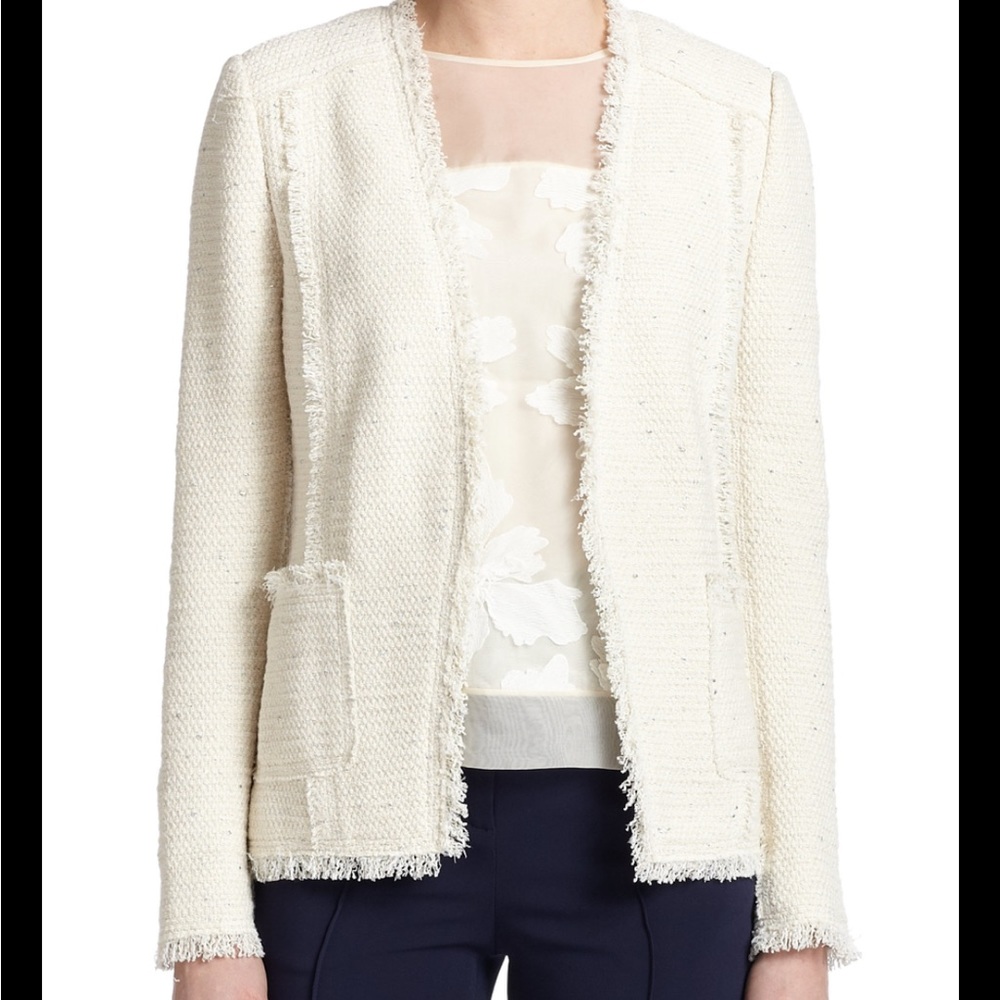 Rebecca Taylor fringe edged tweed jacket